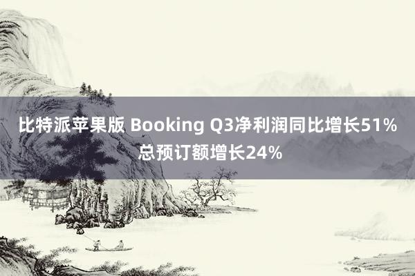 比特派苹果版 Booking Q3净利润同比增长51% 总预订额增长24%
