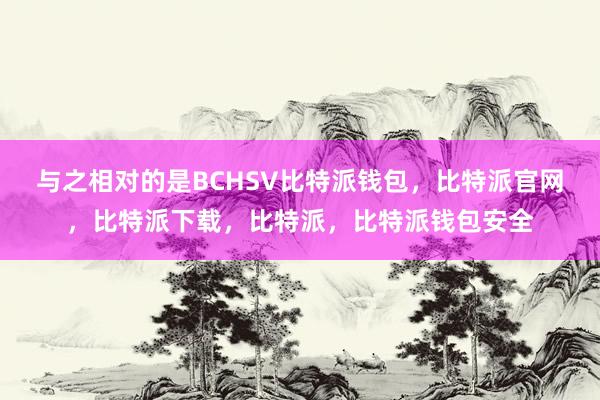 与之相对的是BCHSV比特派钱包，比特派官网，比特派下载，比特派，比特派钱包安全