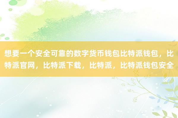 想要一个安全可靠的数字货币钱包比特派钱包，比特派官网，比特派下载，比特派，比特派钱包安全