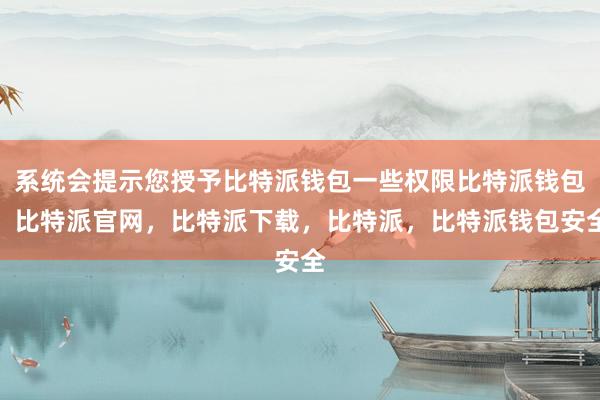 系统会提示您授予比特派钱包一些权限比特派钱包，比特派官网，比特派下载，比特派，比特派钱包安全