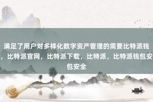 满足了用户对多样化数字资产管理的需要比特派钱包，比特派官网，比特派下载，比特派，比特派钱包安全