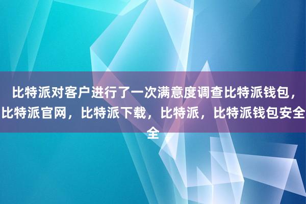 比特派对客户进行了一次满意度调查比特派钱包，比特派官网，比特派下载，比特派，比特派钱包安全