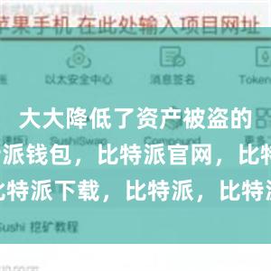 大大降低了资产被盗的风险比特派钱包，比特派官网，比特派下载，比特派，比特派钱包安全