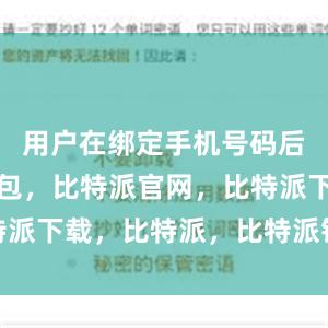 用户在绑定手机号码后比特派钱包，比特派官网，比特派下载，比特派，比特派钱包安全